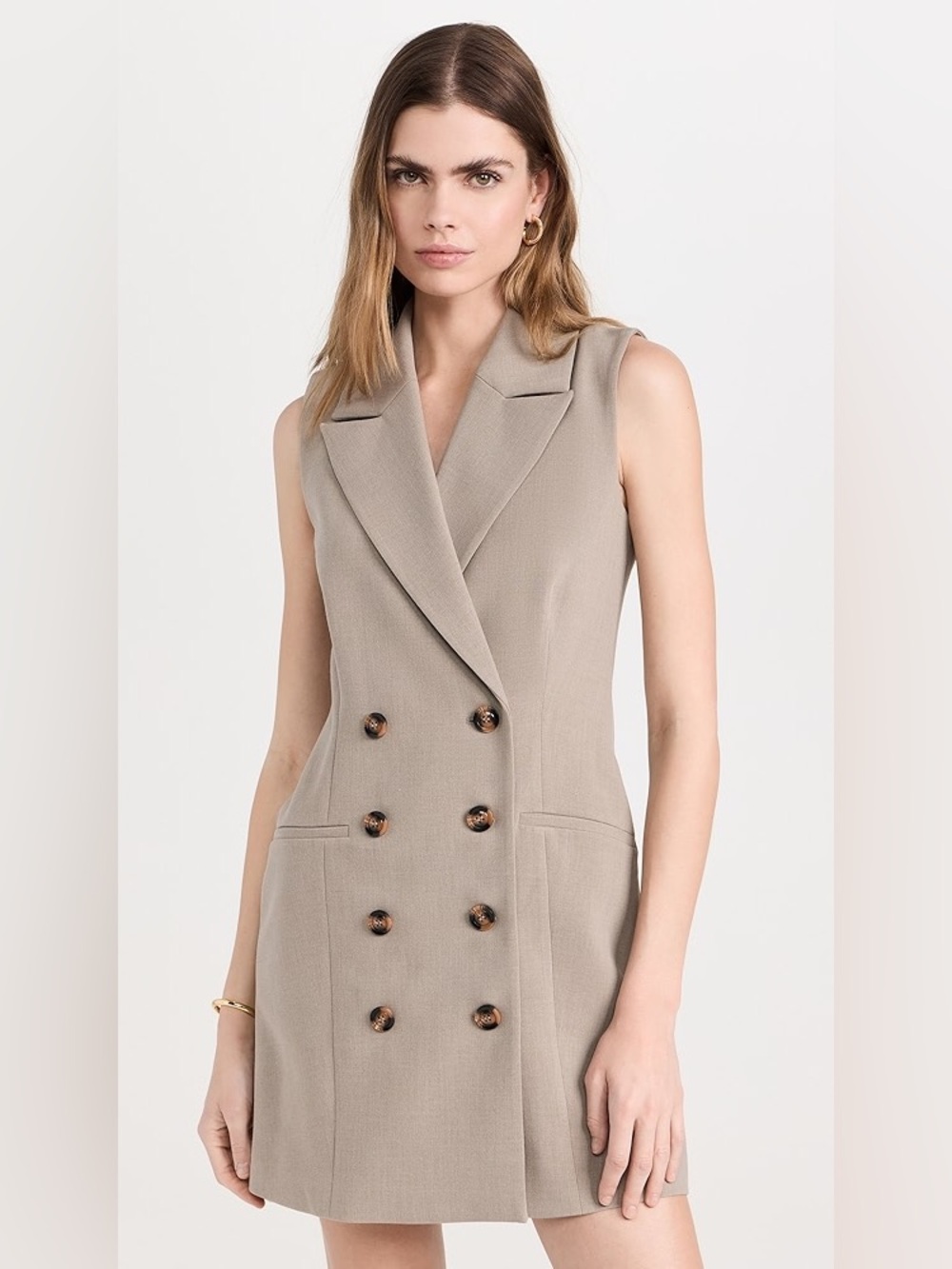 NWT Favorite Daughter Hailee Dress Double breasted in Driftwood